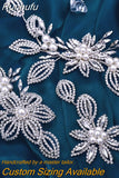 HP445 Luxury Bridal Headpiece Set Crystal Flower Wedding Headband Women Hair Ornament Jewelry Pearls Bride Headdress