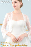 Bolero Women Wedding Accessories Mariage Bride Jacket 3/4 Flared Sleeves Chaquetas De Mujer Para Shawl Novia Cape Elegant