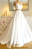Pieces Civil Bridal Dress Satin Backless Wedding Gowns 2023 Vintage Spaghetti Straps Wedding Dresses Vestido Boda