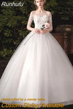 Dress 2023 New The Half Sleeve Lace Up Ball Gown Romantic Wedding Gowns Princess Classic Appliques Wedding Dresses C30