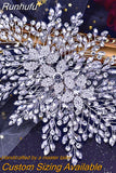 HP462A Crystal Headpiece for Brides Hair Accessories Wedding Bridal Side Comb Head Jewelry Flower Woman Headdresses