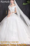 The Shoulder Wedding Dress 2023 light Appliques Pearls Lace Fashion Wholesale Cheap Simple Bride Dress Vestidos De Novia