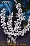HP498 Crystal Bridal Headpiece with Comb Rhinestone Headwear Wedding Hair Accessories Bride Headdress Hair Jewelry