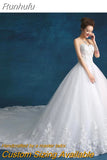 High Quality See Through Wedding Dresses Ball Gowns Lace Up Bride Dres Vestidos De Novia Plus Size Customized Dress