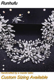 HP240 Shiny Crystal Wedding Headpieces Bridal Floral Hair Accessories Alloy Flower Bridal Headbands Rhinestone Crowns