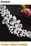 Alloy Rhinestone Headband Wedding Head Piece Flower Bridal Hair Accessories Hair Comb Silver Hair Clips Headwear HP301