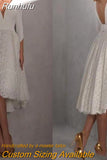 Wedding Party Dress 2023 3/4 Sleeves Lace Robe De Soirée Mariage Hochzeit Kleid Bridal Gown Fiesta Boda Vestido Novia