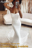 Mermaid Spaghetti Straps Sequins Wedding Dresses Open Back Beading Sweetheart Bride Gown Shiny Court Train Open Back