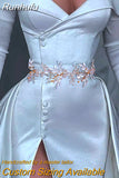 SH278 Shiny Alloy Leaf Belt for Wedding Dress Rhinestone Crystal Women Evening Gown Belt Bridal Waist Belt for Party