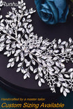 HP484 Bridal Tiara Leaf Shape Headband Wedding Hair Accessories Women Headdress Pageant Brides Headwear Hair Ornaments