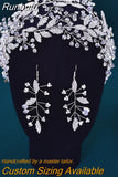 Luxury Bridal Hair Tiara Rhinestone Headband Handmade Wedding Hair Accessories Women Headdress Pageant Headpiece HP398