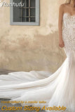 Wedding Dress Shining Organza With Embroidery Slim-line Ball Gown Strapless Sleeveless Bridal Dress Bow Robe De Mariee