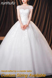 Ball Gown Sweetheart Off White Ivory Tulle Bridal Dress For Wedding Dresses with Sleeve 2023 Pearls Marriage Customer Made