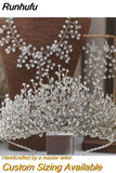HP399 Vintage Bridal Crown And Tiara Shining Crystal Wedding Headband Bridal Hair Accessories Luxury Wedding Jewelry