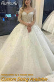 Beading Wedding Dresses Long Sleeves 2023 Women's A Series Vestido De Noiva Lace Up Pageant Beading Bridal Gowns Robe