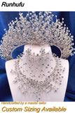 HP193P-C Trendy Bridal Hair Hoop Colorful Rhinestone Wedding Crown Handmade Bride Tiara Hair Accessories Woman Headband
