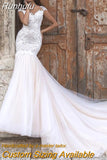 Luxury Sweetheart Collar Sleeveless Floral Appliques A-Line Wedding Dress For Bride Ball Gown Lace Up Boho Vestido De Novia