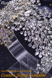HP376 Fashion Bridal Hair Accessories Crystal Headpiece For Women Tiara Wedding Crown Eew Set Rhinestone Bride Headband