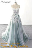 Sweetheart Neckline A-Line Wedding Dresses Spaghetti Straps Lace Appliques Sweep Train Bridal Gowns Custom Made