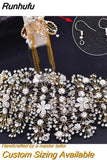 HP240 Shiny Crystal Wedding Headpieces Bridal Floral Hair Accessories Alloy Flower Bridal Headbands Rhinestone Crowns