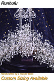 HP193P-C Trendy Bridal Hair Hoop Colorful Rhinestone Wedding Crown Handmade Bride Tiara Hair Accessories Woman Headband