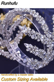 HP501 Bridal Hair Accessories Rhinestone Headband for Wedding Head Jewelry Bride Headwear Pageant Diadem Headpiece