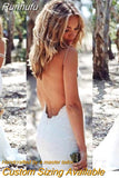 Lace Backless Boho Wedding Dresses 2023 V-neck Spaghetti Straps Summer Mermaid Beach Wedding Gowns Bride Dresses