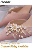 2pcs/lot Removable Bride High Heel Clip Rhinestone Wedding Shoes Buckle Women Decoration Pearls Floral Bead Shoe Clips