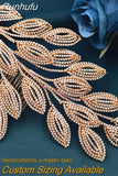 HP499 Crystal Flower Bridal Comb Rhinestone Wedding Hair Accessories Bride Tiara and Headdress Pageant Hair Jewelry