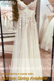 Boho Wedding Dress Lace Applqiues Floral Beading Backless Spaghetti Straps Bridal Gowns estido de noiva praiano