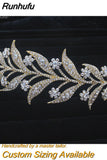 Alloy Rhinestone Headband Wedding Head Piece Flower Bridal Hair Accessories Hair Comb Silver Hair Clips Headwear HP301