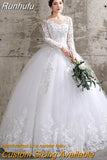 Dress 2023 New Birde Long Sleeve Ball Gown Luxury Lace Wedding Dresses Vestido De Noiva Robe De Mariee Plus Size
