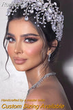 HP453 Trendy Bridal Headband Wedding Crown Hair Accessories Bride Hair Ornaments Crystal Headdress Prom Tiara for Women