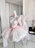 Pretty Ball Gown Short Sweetheart Pink Homecoming Dress Summer Hoco Dresses Cocktail Dress For Senior Teens HZ1214