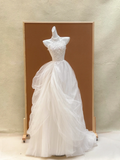 Modest Wedding Dress Ball Gown High Neck Lace Long White Wedding Dresses Brides Dress Bridal Gowns HZ1214