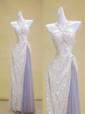 Gorgeous Mermaid Halter Sequin Long Prom Dress Party Dress Graduation Dresses HZ1214