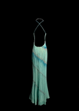 Vintage Mermaid Spaghetti Straps Backless Beads Long Evening Party Gowns Evening Formal Dresses Prom Dress HZ1214