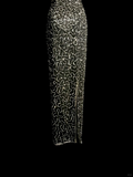 Vintage Sheath High Neck Sequin Long Evening Party Gowns Formal Dresses Prom Dresses HZ1214