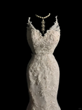 Vintage Wedding Dress Mermaid Spaghetti Straps Lace White Long Boho Wedding Dresses Retro 1970s Bridal Gowns HZ1214