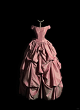 Modest Ball Gown Off The Shoulder Pink Taffeta Long Prom Dress Party Dress Graduation Dresses Sweet 16 Dress HZ1214