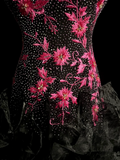 Vintage Ball Gown Halter Black Beaded Long Prom Dress Party Dress Graduation Dresses Evening Gowns HZ1214