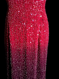 Vintage Mermaid Halter Sequin Pink Backless Long Prom Dress Party Dress Graduation Dresses HZ1214
