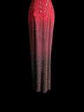Vintage Mermaid Halter Sequin Pink Backless Long Prom Dress Party Dress Graduation Dresses HZ1214