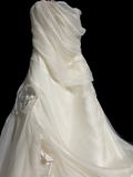 Retro Wedding Dress Mermaid Strapless Ivory Chiffon Long Wedding Dresses Retro 1970s Bridal Gowns HZ1214