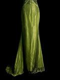 Vintage Mermaid Spaghetti Straps Green Backless Sequin Long Prom Dress Party Dress Graduation Dresses HZ1214