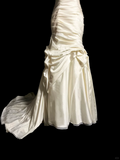 Vintage Wedding Dress Mermaid Sweetheart Ivory Long Wedding Dresses Retro 1970s Bridal Gowns HZ1214