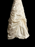 Vintage Wedding Dress Ball Gown Sweetheart Ivory Taffeta Long Wedding Dresses Retro 1970s Bridal Gowns HZ1214