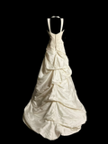 Vintage Wedding Dress Ball Gown Sweetheart Ivory Taffeta Long Wedding Dresses Retro 1970s Bridal Gowns HZ1214
