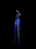 Retro A line Halter Royal Blue Satin Beaded 18th Birthday Dress Prom Dress Birthday Outfits For Women HZ1214