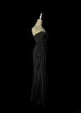 Retro Mermaid Strapless Black 20th Birthday Dress Long Prom Dress Birthday Outfits For Women HZ1214